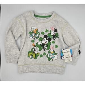 Disney Mickey Mouse and Friends St. Patrick's Day Sweatshirt NEW 2T SHIRT ONLY